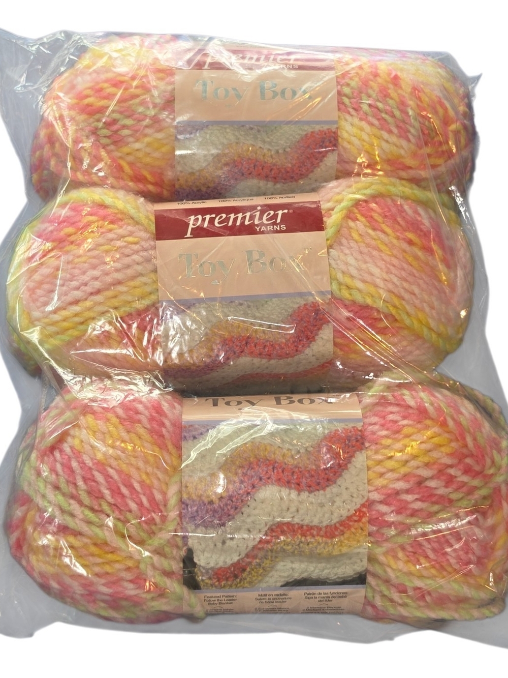 Premier Yarns Toy Box Baby Doll #1056-01 Yarn Lot 3 Discontinued Bulky